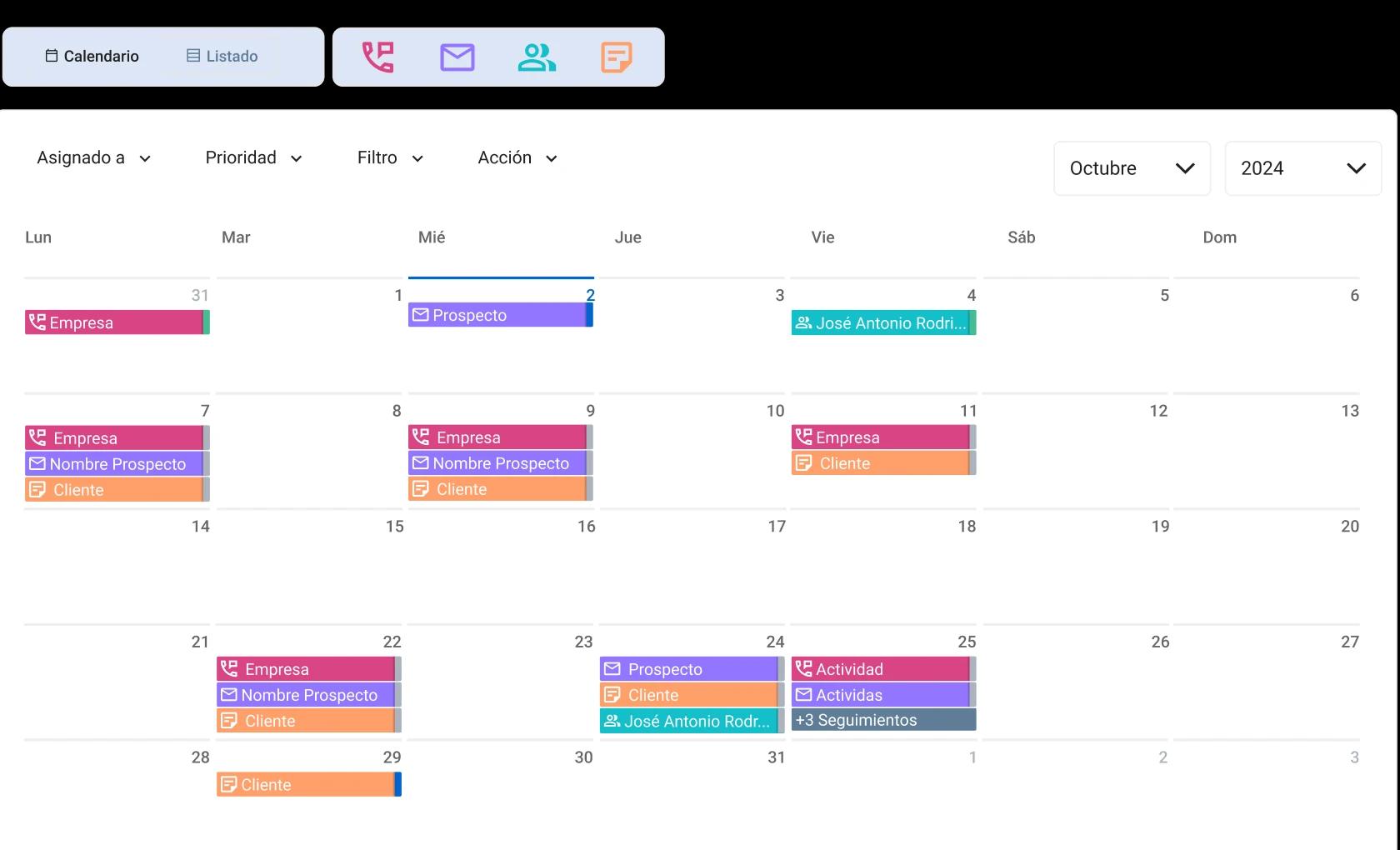 No olvides ningún seguimiento con tu agenda comercial