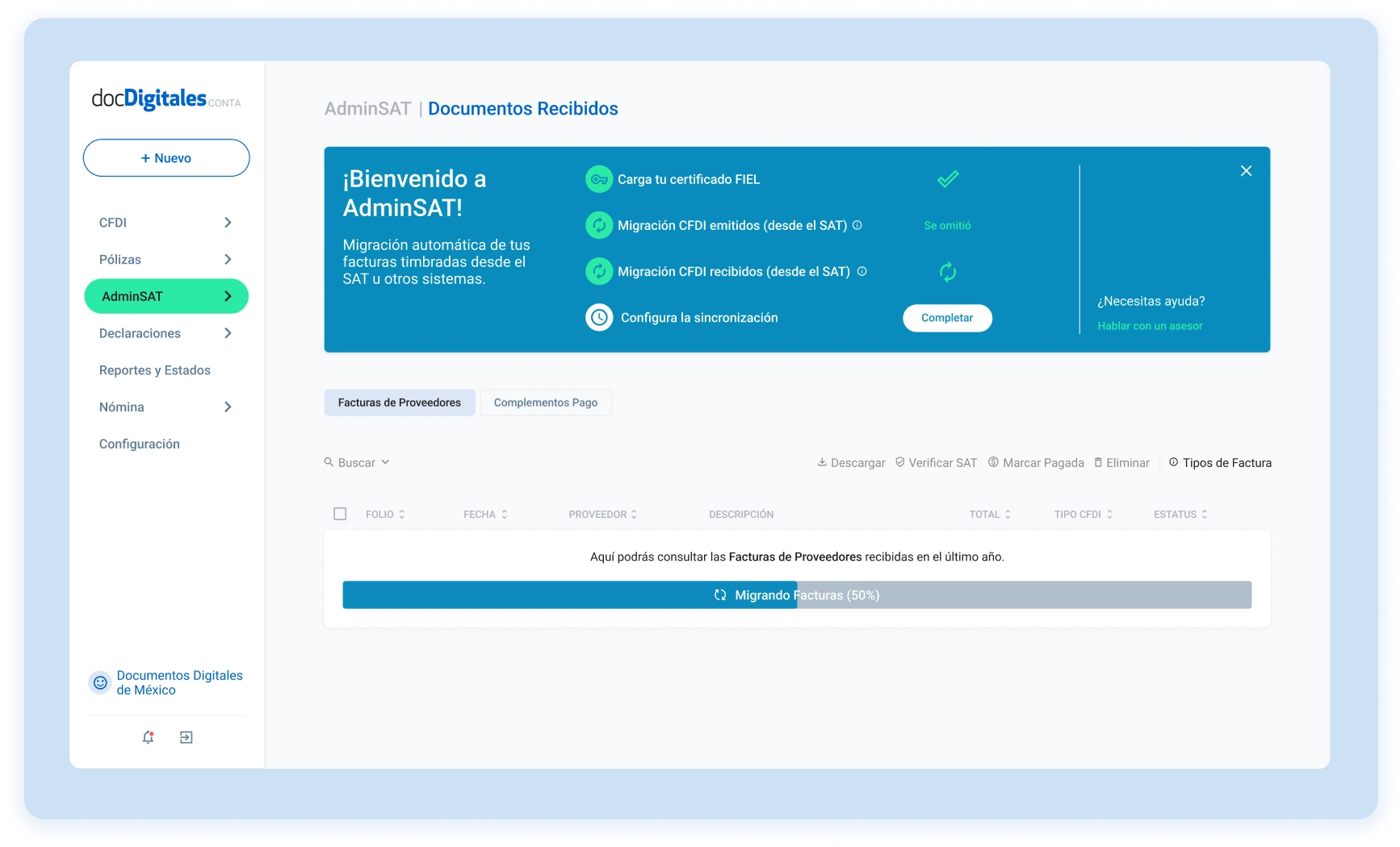 Sincroniza con el portal del SAT y trabaja más eficientemente.