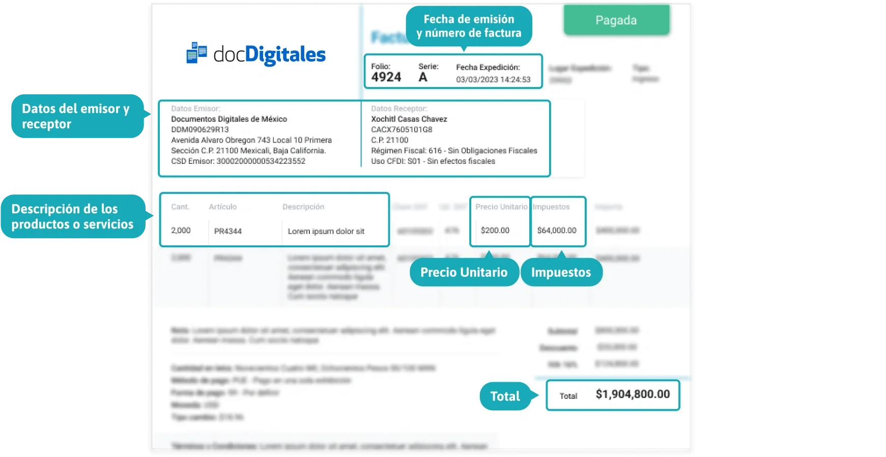 ejemplo de factura