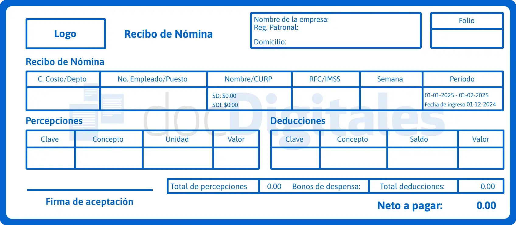 recibo nomina ejemplo doc